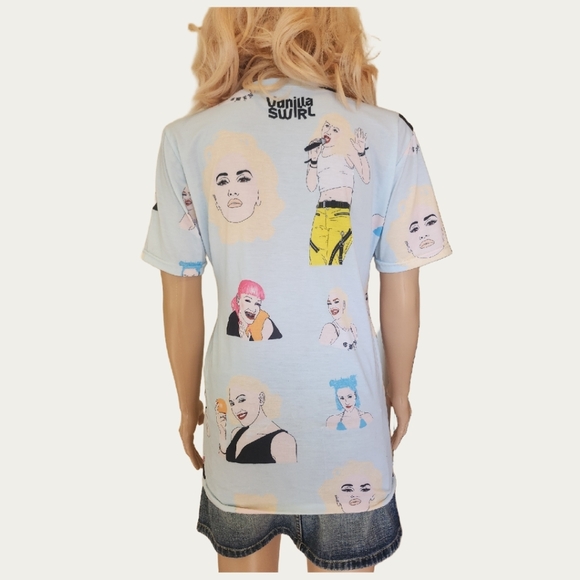Y2K Rare Vanilla Swirl Gwen Stefani Tee, Sz S, EUC - Picture 5 of 12